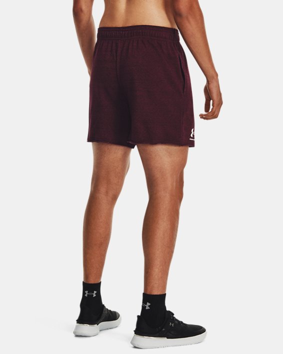 Men's UA Rival Terry 6" Shorts in Maroon image number 1